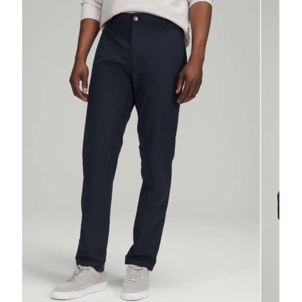 Lululemon Commission Pant Classic Fit Navy Mens 38‎ Warpstreme 34 Inseam EUC